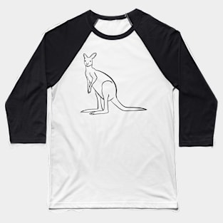 Stick figure Kangaroo Baseball T-Shirt